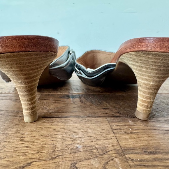 New Coach Alberta Kitten Heel Metallic Silver Shoes Sandals Women's Size 6 - Picture 5 of 7